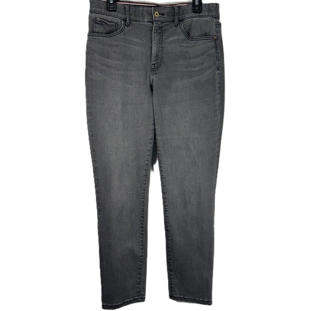 Tommy Hilfiger Women's 12 High Rise Gray Straight Leg Jeans Soft Stretch Denim - Picture 3 of 9